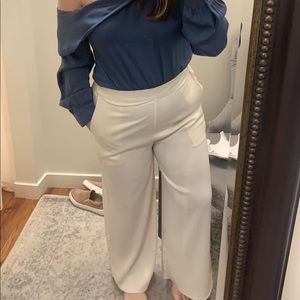 Satin Cropped Pants